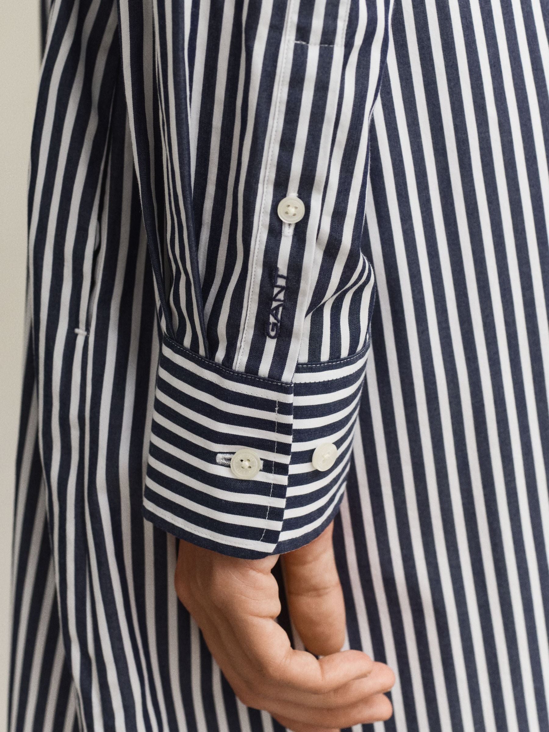Buy GANT Blue Poplin Stripe Belted Shirt Dress from the Next UK