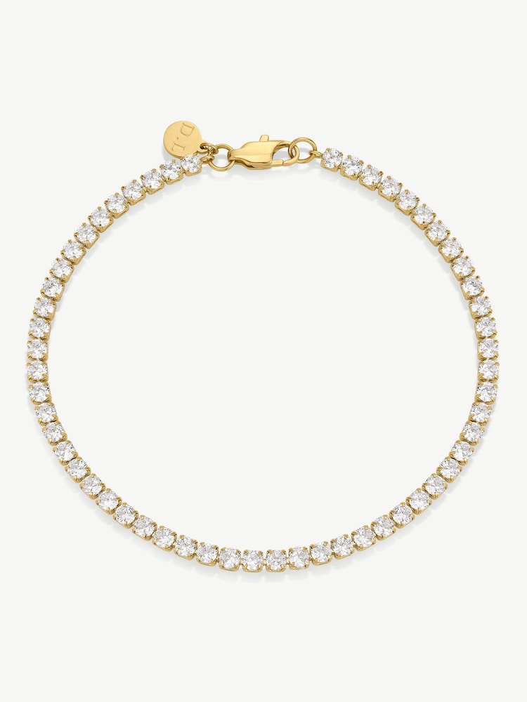 D.Louise Gold Waterproof Tennis Bracelet - Image 1 of 5 D.Louise Gold Waterproof Tennis Bracelet - Image 1 of 5