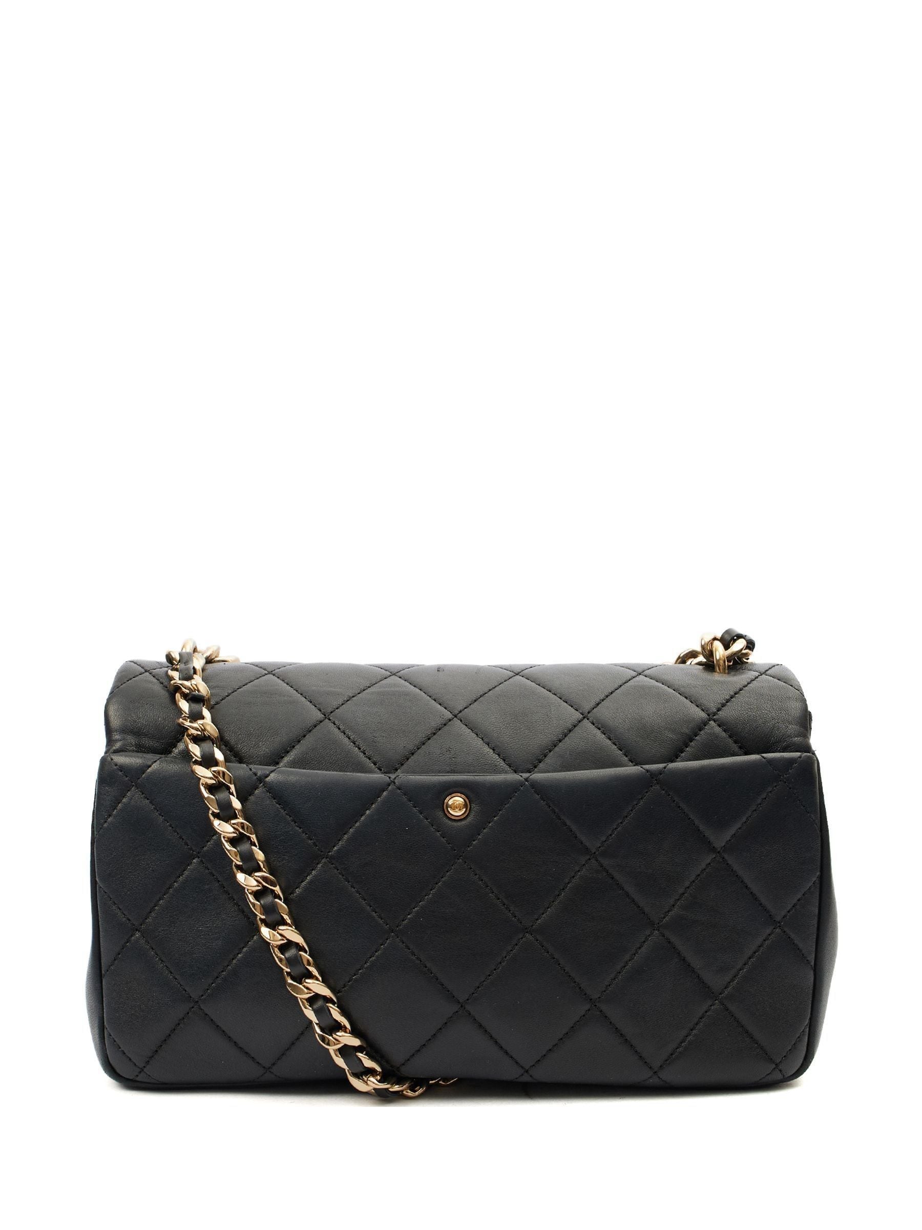 Buy The Handbag Clinic Black Chanel Multi Chain Flap Shoulder Bag