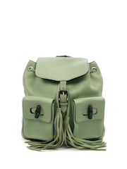 Gucci Green Bamboo Backpack - Image 1 of 7