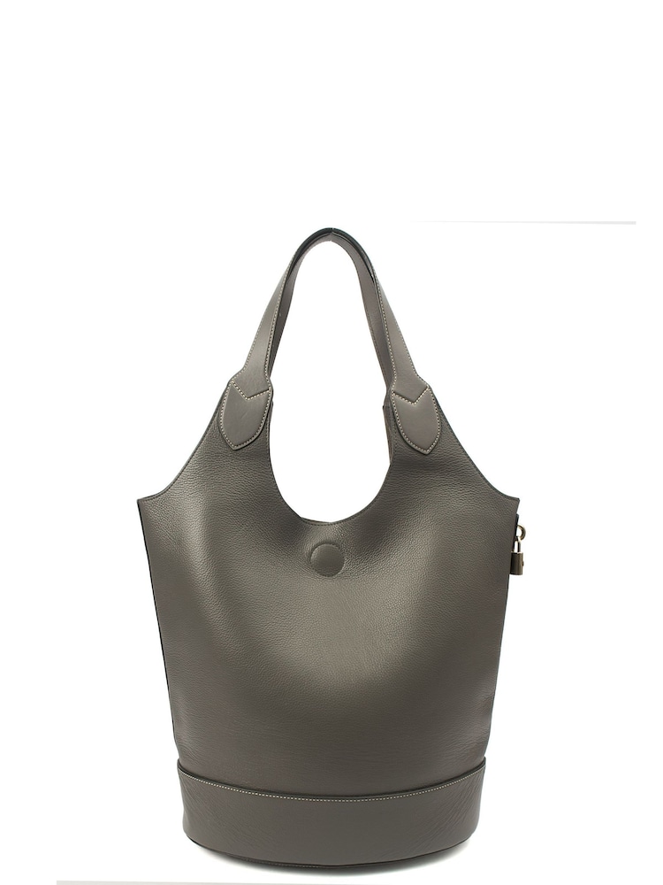 The Handbag Clinic Grey Mulberry Charcoal Lily Tote - Image 2 of 7 The Handbag Clinic Grey Mulberry Charcoal Lily Tote - Image 2 of 7