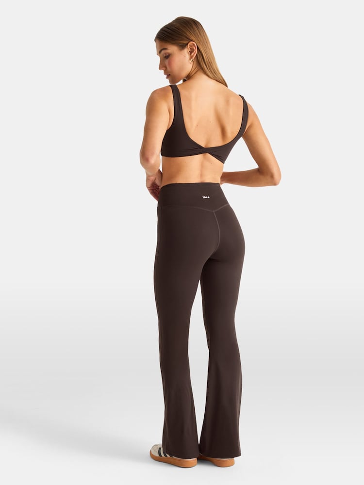 TALA Dark Brown Flare DayFlex Wrap High Waisted Leggings - Image 2 of 3
