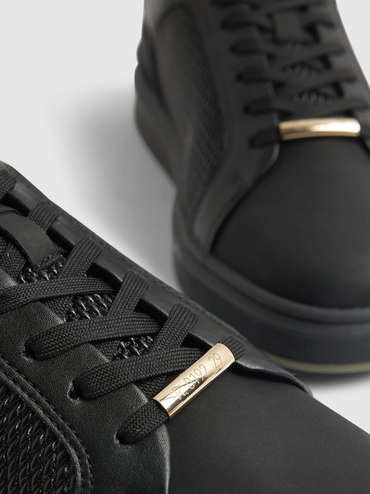 River Island Black Lace Up Cupsole Trainers - Image 5 of 5 River Island Black Lace Up Cupsole Trainers - Image 5 of 5