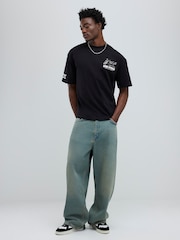 River Island Black Oversized Racing Logo T-Shirt - Image 3 of 4