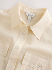 Cream Sheer Utility Long Sleeve Shirt - Image 2 of 4
