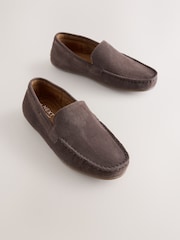 Suede Chocolate Brown Standard Fit (F) Loafers - Image 1 of 5