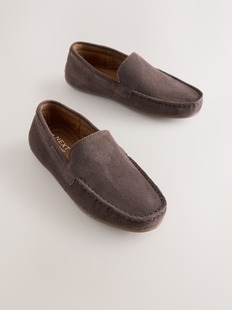 Suede Chocolate Brown Standard Fit (F) Loafers - Image 1 of 5 Suede Chocolate Brown Standard Fit (F) Loafers - Image 1 of 5