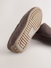 Suede Chocolate Brown Standard Fit (F) Loafers - Image 3 of 5
