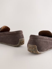 Suede Chocolate Brown Standard Fit (F) Loafers - Image 4 of 5