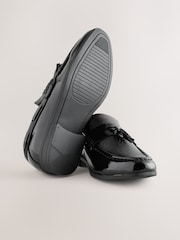 Black Patent Tassel Standard Fit (F) Smart Loafers - Image 3 of 5