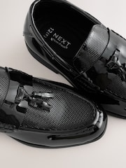 Black Patent Tassel Standard Fit (F) Smart Loafers - Image 5 of 5