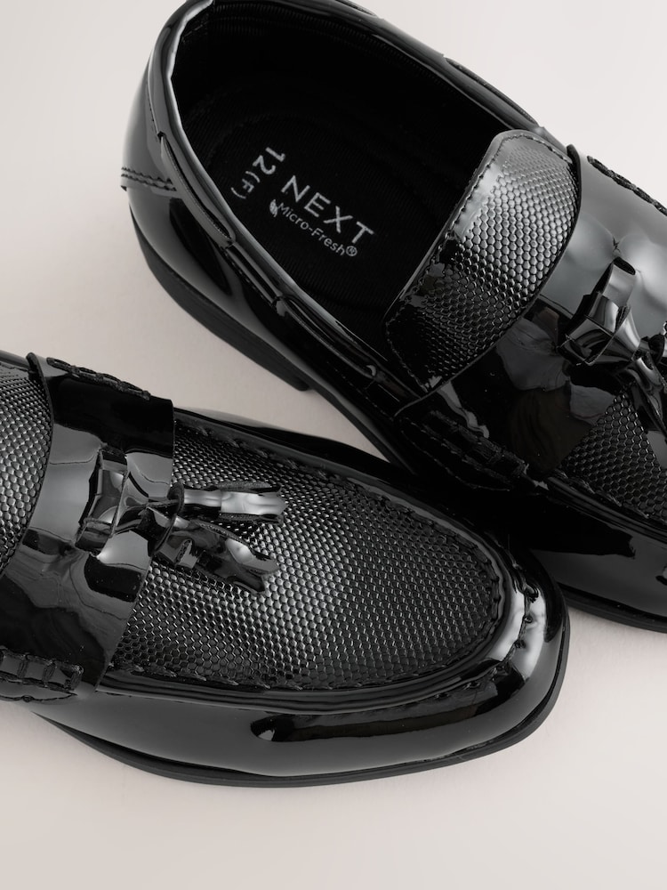 Black Patent Tassel Standard Fit (F) Smart Loafers - Image 5 of 5 Black Patent Tassel Standard Fit (F) Smart Loafers - Image 5 of 5
