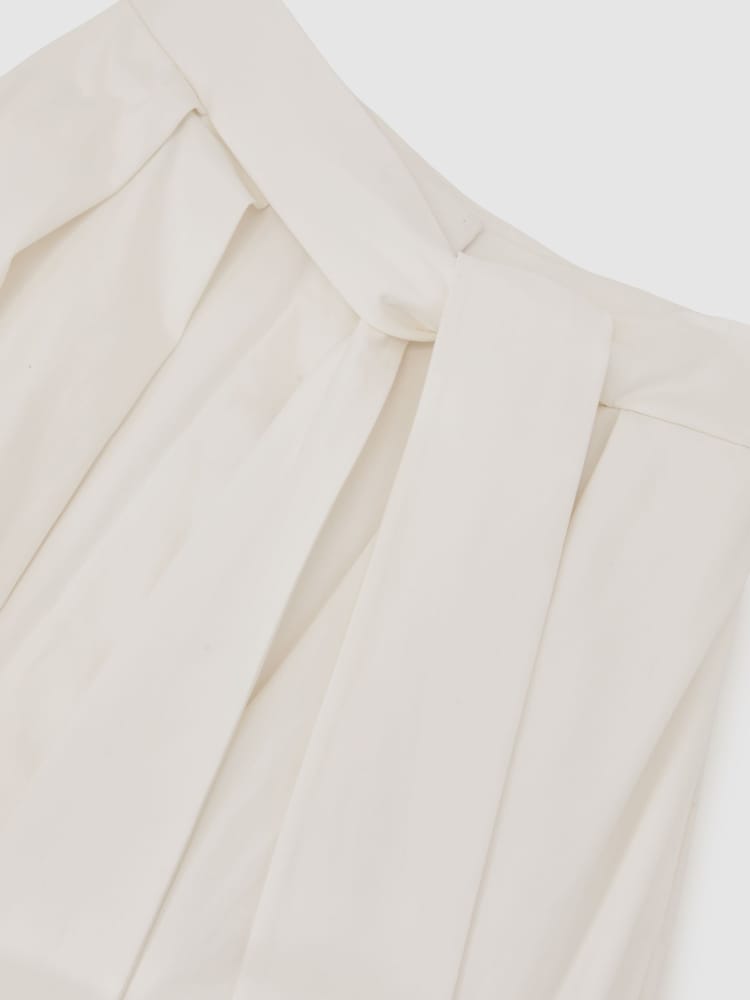 Reiss Ivory Simone Cotton-Blend Pleated Maxi Skirt - Image 7 of 7