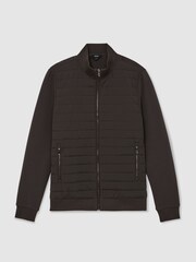 Καφετί της σοκολάτας - Υβριδικό πάπλωμα Reiss Freddie και μπουφάν με φερμουάρ Interlock - Εικόνα 2 από 6