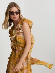 Reiss Yellow Lucy Dress - Image 5 of 8