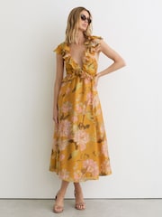 Reiss Yellow Lucy Dress - Image 6 of 8