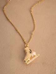 Cath Kidston Gold Tone Ice Skate Charm Cracker Box Necklace - Image 2 of 4