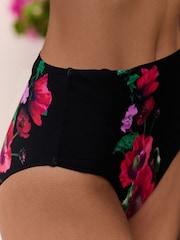 B by Ted Baker Tanga Side Black Floral Bikini Briefs - Image 5 of 5