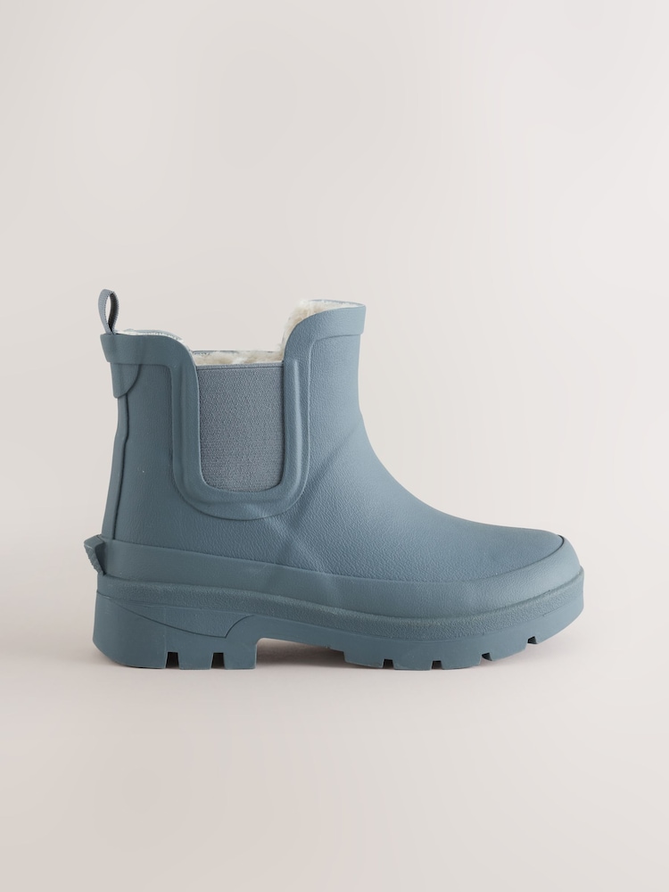 Grey Warm Lined Ankle Wellies - Image 2 of 5 Grey Warm Lined Ankle Wellies - Image 2 of 5