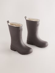 Chocolate Brown Warm Lined Wellies - Image 1 of 5