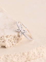 Sterling Silver Butterfly Cubic Zirconia Ring - Image 4 of 5
