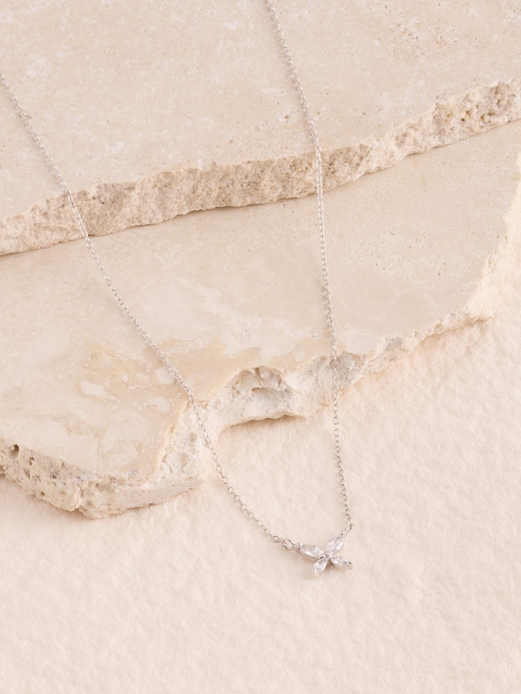 Srpskohrvatski / srpskohrvatski - Butterfly Cubic Zirconia Necklace - Slika 1 od 3