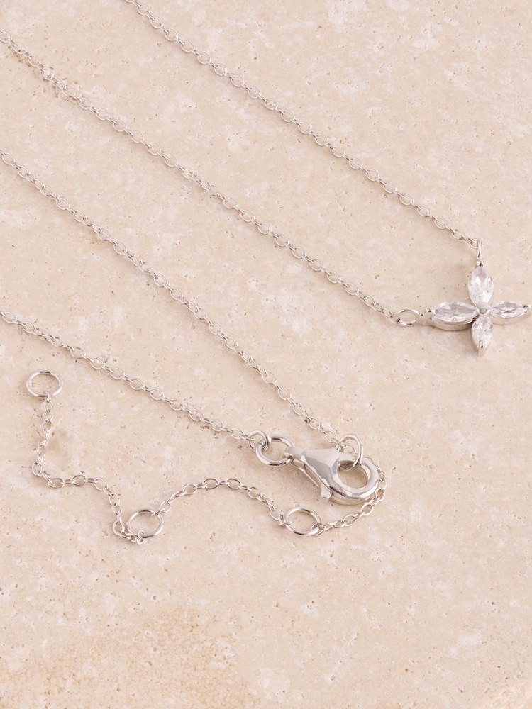 Srpskohrvatski / srpskohrvatski - Butterfly Cubic Zirconia Necklace - Slika 2 od 3