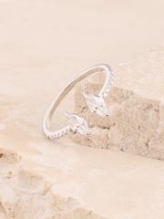 Sterling Silver - Cubic Zirconia Open Ring - Εικόνα 3 από 3