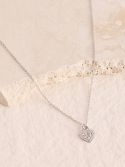 Sterling Silver Padlock Heart Necklace - Image 1 of 3