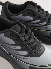Grey Elastic Lace Trainers - Image 3 of 5