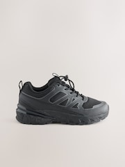 Black Elastic Lace Trainers - Image 2 of 6