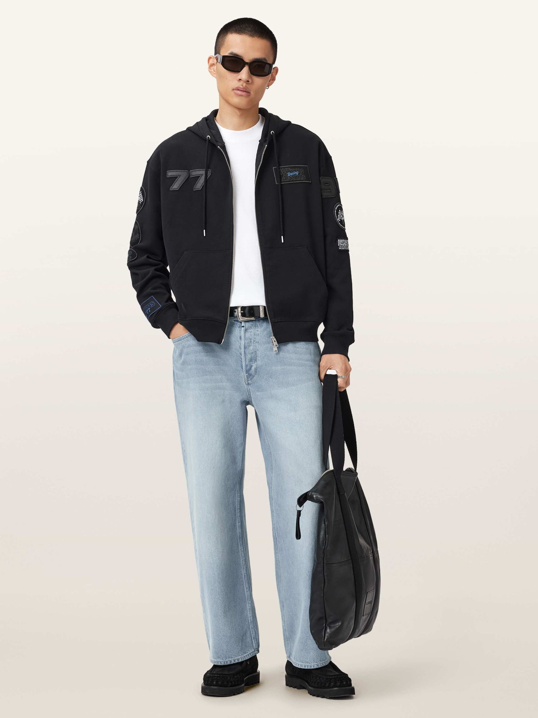Buy AllSaints Black Apex Zip Through Hoodie from Next USA