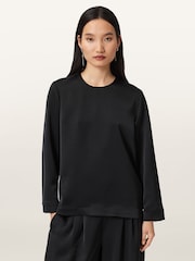 AllSaints Black Leanne Top - Image 1 of 8