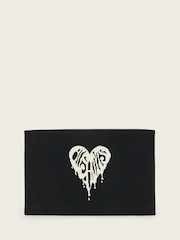 AllSaints Black Izzy Heart Clutch - Image 1 of 4