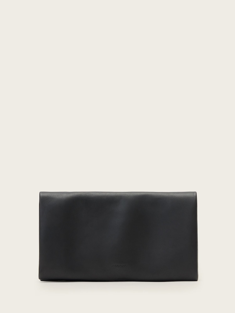 AllSaints Black Harluna Clutch - Image 1 of 6