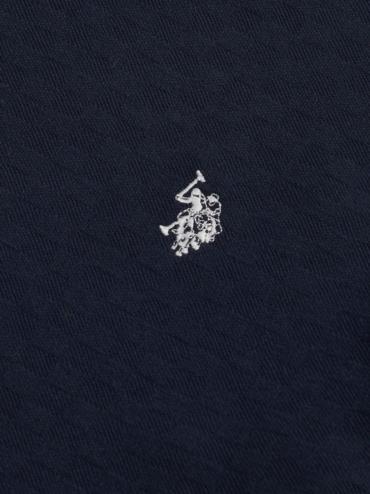 U.S. Polo Assn. Blue Tipped Pique T-Shirt - Image 3 of 3 U.S. Polo Assn. Blue Tipped Pique T-Shirt - Image 3 of 3