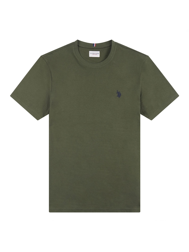 U.S. Polo Assn. Green Mens Regular Fit Double Horsemen 100% Cotton T-Shirt - Image 1 of 3 U.S. Polo Assn. Green Mens Regular Fit Double Horsemen 100% Cotton T-Shirt - Image 1 of 3