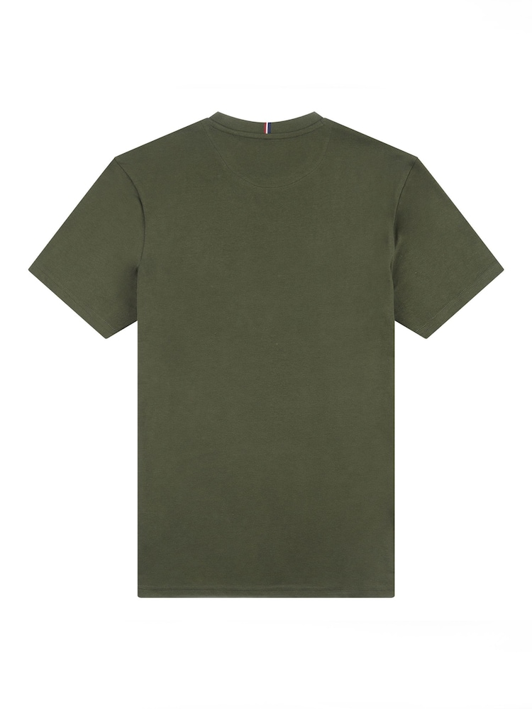 U.S. Polo Assn. Green Mens Regular Fit Double Horsemen 100% Cotton T-Shirt - Image 2 of 3 U.S. Polo Assn. Green Mens Regular Fit Double Horsemen 100% Cotton T-Shirt - Image 2 of 3