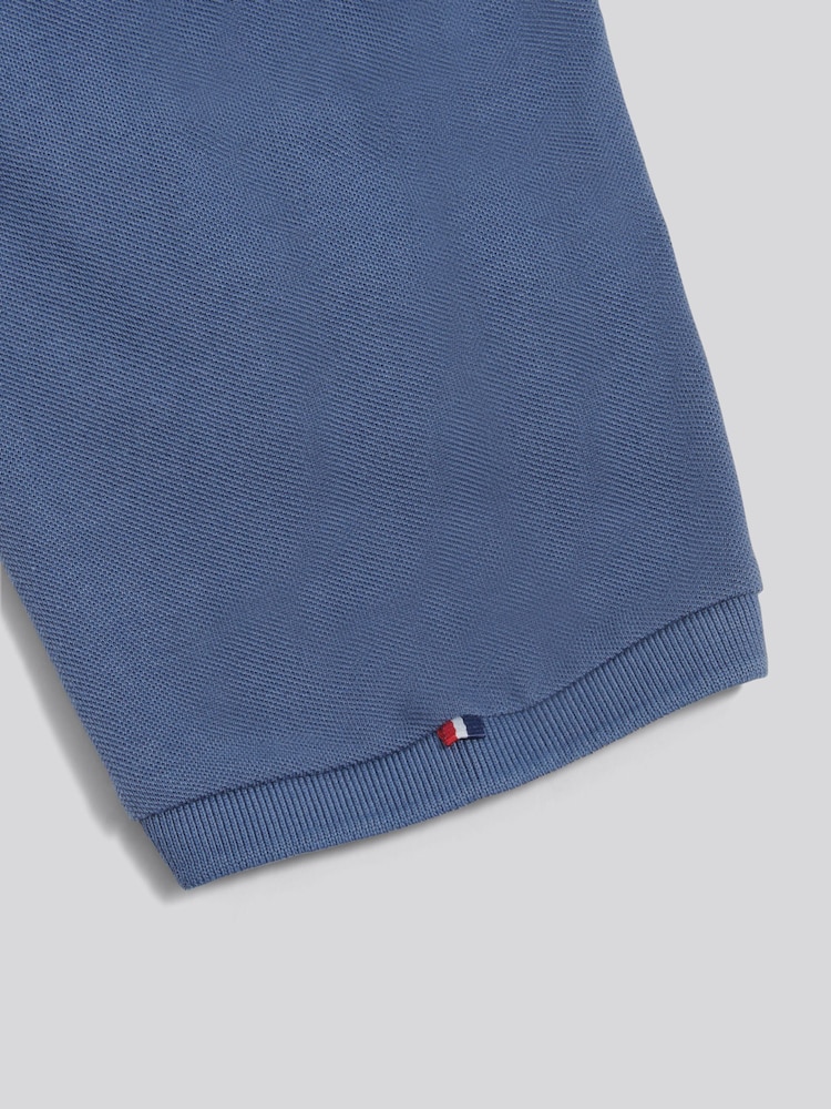 U.S. Polo Assn. Blue Marl Regular Fit Pique 100% Cotton Polo Shirt - Image 4 of 4 U.S. Polo Assn. Blue Marl Regular Fit Pique 100% Cotton Polo Shirt - Image 4 of 4