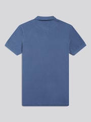 U.S. Polo Assn. Blue Marl Regular Fit Pique Polo Shirt - Image 6 of 8