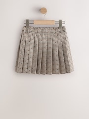 Neutral Check Pleated Skirt (3-16yrs) - Image 5 of 8