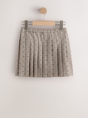 Neutral Check Pleated Skirt (3-16yrs) - Image 6 of 8