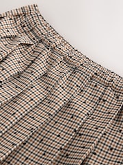 Neutral Check Pleated Skirt (3-16yrs) - Image 8 of 8