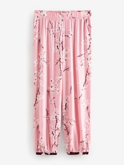 Bath & Body Works Pink Japanese Cherry Blossom Long Sleeve Button Through Pyjamas - Image 9 of 9