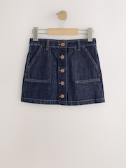 Dark Wash Denim Button Front Detail Skirt (3-16yrs) - Image 1 of 4