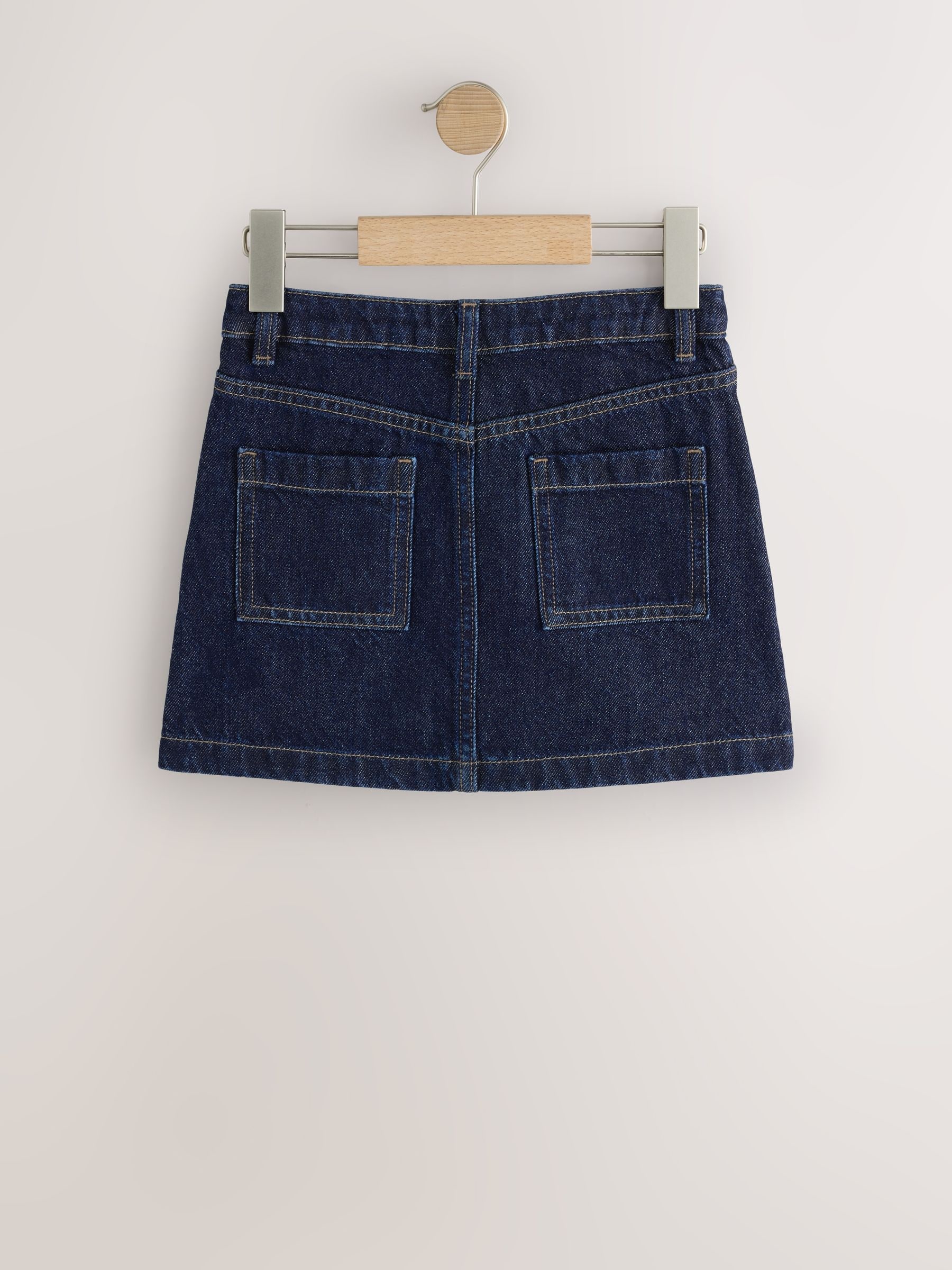Buy Dark Wash Denim Button Front Detail Skirt (3-16yrs) from Next USA