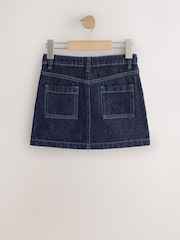 Dark Wash Denim Button Front Detail Skirt (3-16yrs) - Image 2 of 4