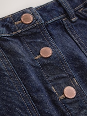 Dark Wash Denim Button Front Detail Skirt (3-16yrs) - Image 3 of 4