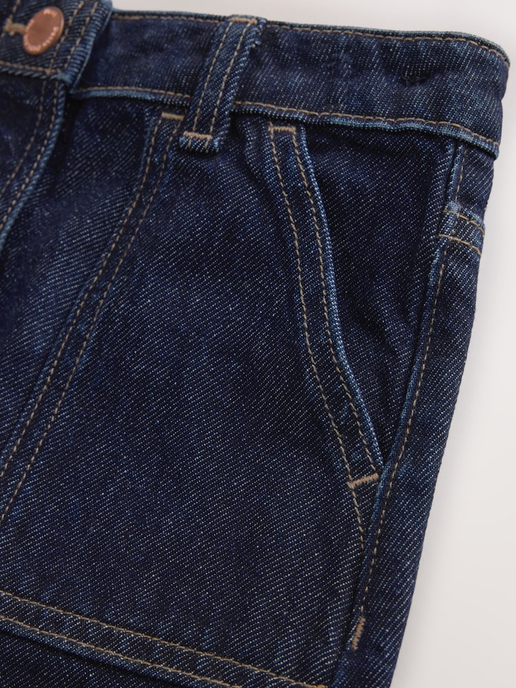 Dark Wash Denim Button Front Detail Skirt (3-16yrs) - Image 4 of 4