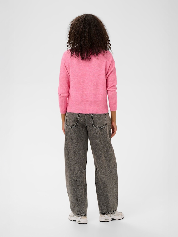 Kaffe Pink V-Neck Jumper - Image 2 of 6